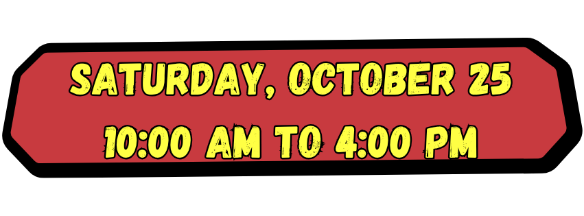 Saturday, October 25 from 10 am until 4pm