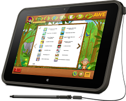 AWE Tablet Computer AWE Tablet showing opening screen