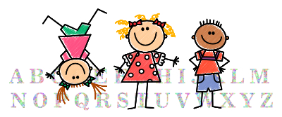 Early Literacy banner - children with alphabet behind them