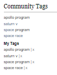 Community Tags and My Tags