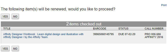items will be renewed