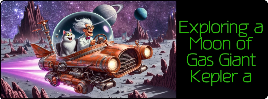 Professor Arnbuckle and Frankie explore one of the moons of gas giant Kepler-A