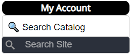 Snapshot of the My Account login link