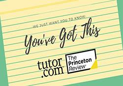 Note that says we just wanted to let you know you've got this - tutor.com