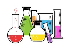 Chemical equipment - beakers, flasks & test tubes