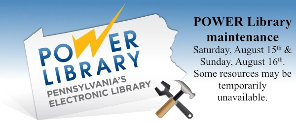 Power Library maintenance - August 15-16 - Some resources may be temporarily unavailable 