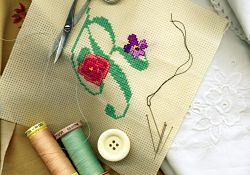 needle and thread, sewing