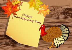 Happy Thanksgiving with turkey