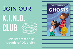 The book Ghosts by Raina Telgemeier