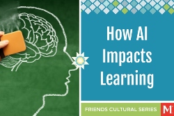 Cultural Series: How AI Impacts Learning widget with chalkboard brain and eraser