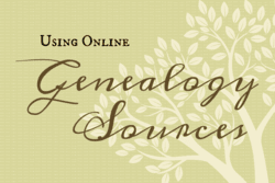 Text: "Using Online Genealogy Sources"
