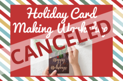 "Canceled" text over handmade card image