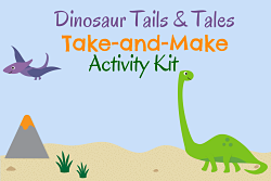 Dinosaurs and volcano