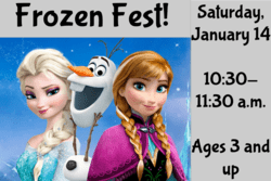 "Frozen Fest" text with image from Frozen movie