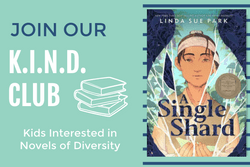 Pictured is the book cover of A Single Shard by Linda Sue Park