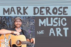 Mark DeRose sitting with guitar