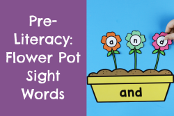 Flower pot sight word activity
