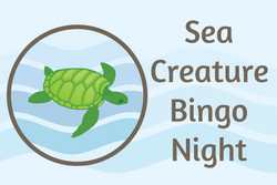 Sea turtle swimming on the waves