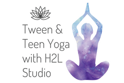 Watercolor silhouette of woman doing yoga