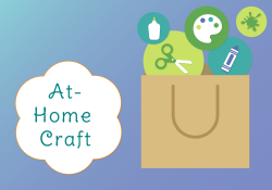 Paper bag with crafting supplies