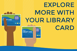 Hand holding library card