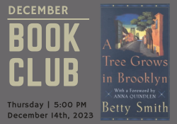 December 14 Book Club, "A Tree Grows in Brooklyn"