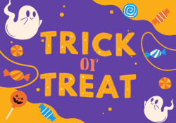 trick or treat, ghosts and candy