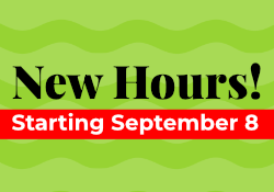 New hours starting September 8