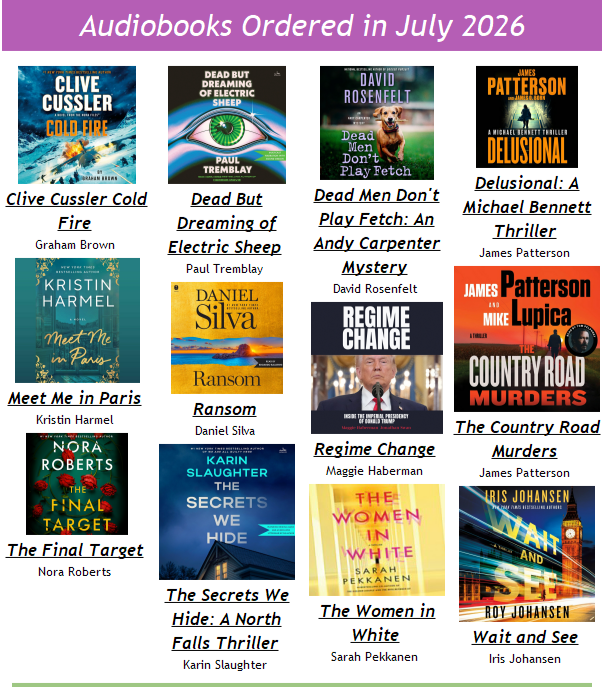 New Audiobooks for July