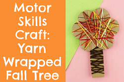 Yarn Wrapped Fall Tree Craft
